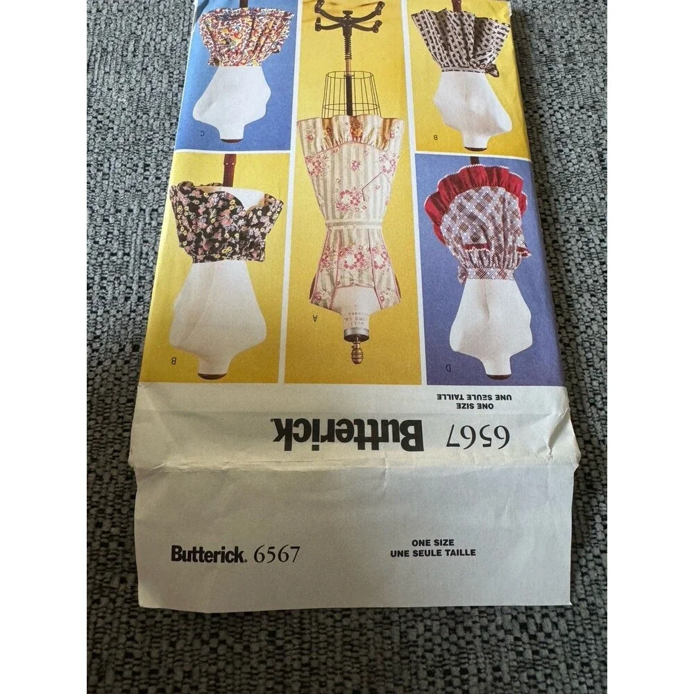 Butterick 6567 Apron Sewing Pattern Vintage Design Half Full Kitchen Cook Gift